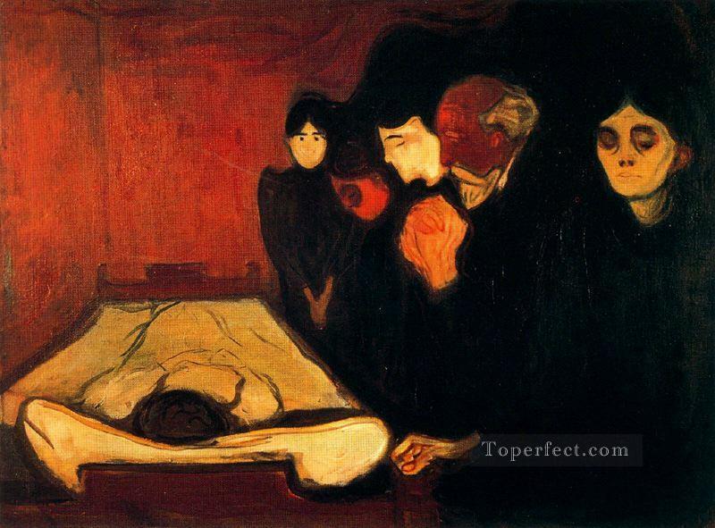 by the deathbed fever 1893 Edvard Munch Expressionism Oil Paintings